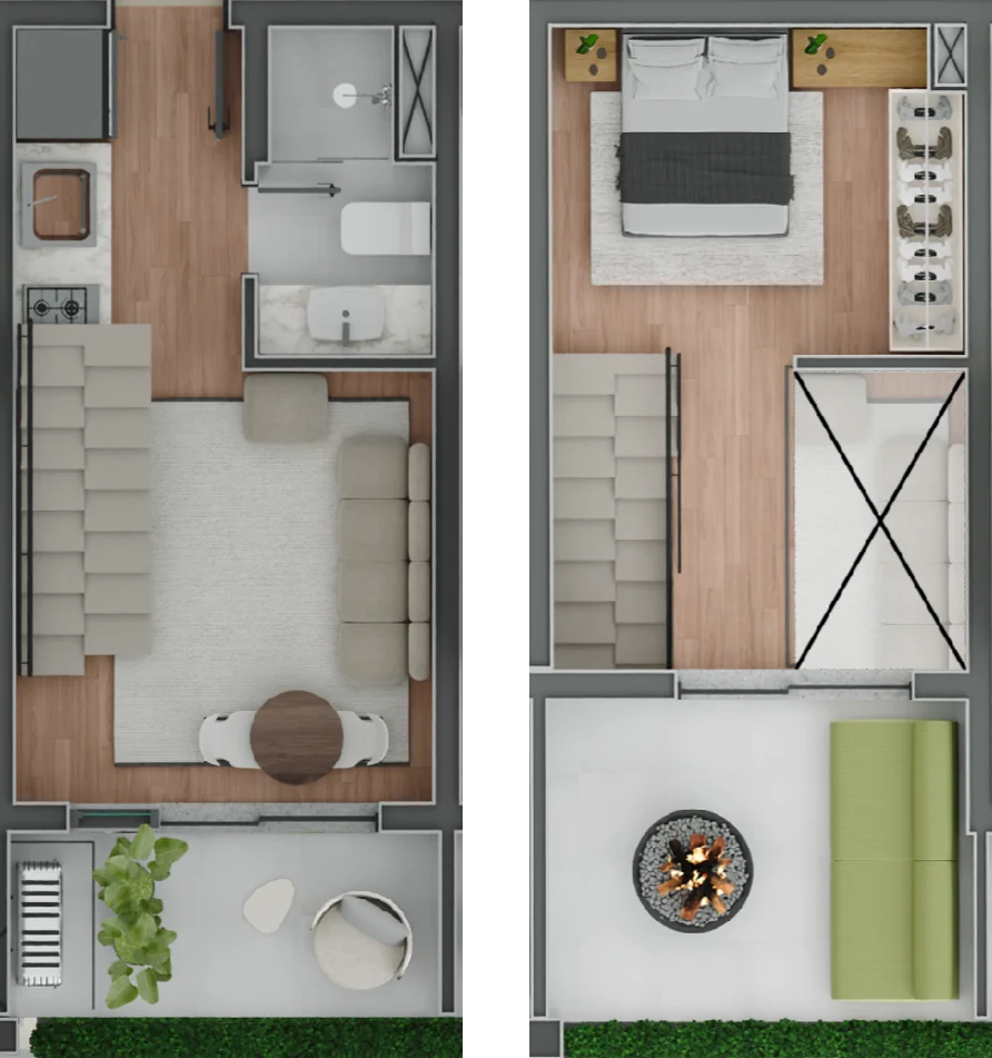 Planta · Cobertura duplex studio