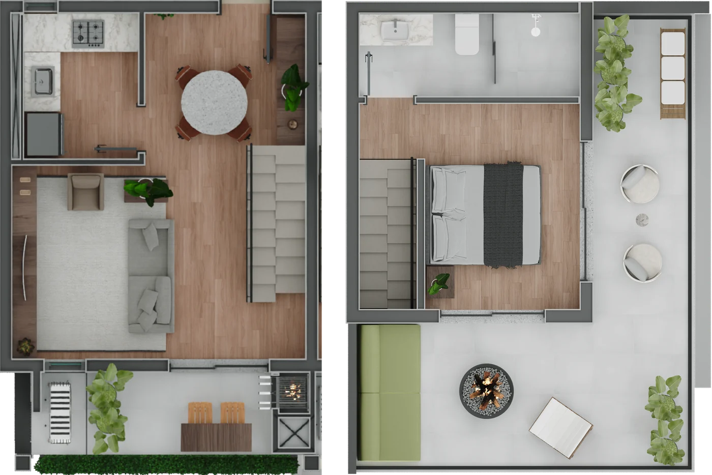 Planta · Cobertura duplex 1 suíte